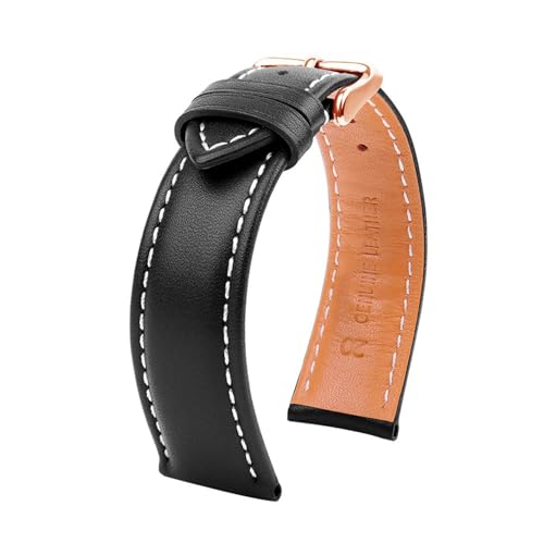 Breyhda Lederarmband für Herren – 20–24 mm, klassisches Ersatzarmband mit sicherer Schnalle,20mm Breyhda Lederarmband für Herren – 20–24 mm, klassisches Ersatzarmband mit sicherer Schnalle,20mm von Breyhda
