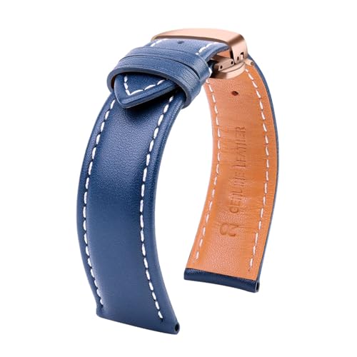 Breyhda Lederarmband für Herren – 20–24 mm, klassisches Ersatzarmband mit sicherer Schnalle,20mm Breyhda Lederarmband für Herren – 20–24 mm, klassisches Ersatzarmband mit sicherer Schnalle,20mm von Breyhda