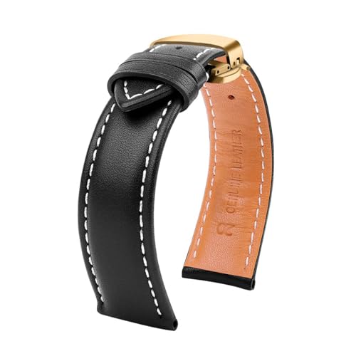 Breyhda Lederarmband für Herren – 20–24 mm, klassisches Ersatzarmband mit sicherer Schnalle,21mm Breyhda Lederarmband für Herren – 20–24 mm, klassisches Ersatzarmband mit sicherer Schnalle,21mm von Breyhda