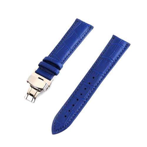 Breyhda Lederarmband mit Schmetterlingsverschluss – 12–24 mm, komplettes Ersatzset mit Wechselwerkzeug,Blau,21mm Breyhda Lederarmband mit Schmetterlingsverschluss – 12–24 mm, komplettes Ersatzset mit Wechselwerkzeug,Blau,21mm von Breyhda
