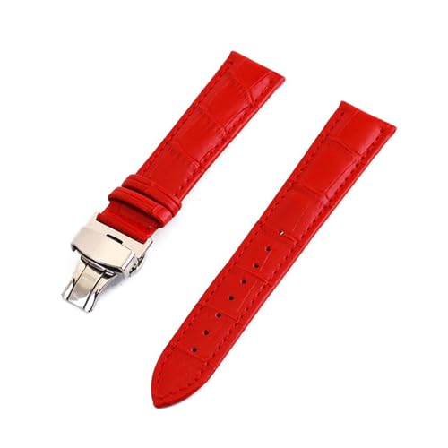 Breyhda Lederarmband mit Schmetterlingsverschluss – 12–24 mm, komplettes Ersatzset mit Wechselwerkzeug,Rot,20mm Breyhda Lederarmband mit Schmetterlingsverschluss – 12–24 mm, komplettes Ersatzset mit Wechselwerkzeug,Rot,20mm von Breyhda