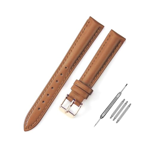 Breyhda Mehrfarbiges Uhrenarmband aus Leder – 10–24 mm, Ersatzband mit Montagewerkzeugen,16mm von Breyhda