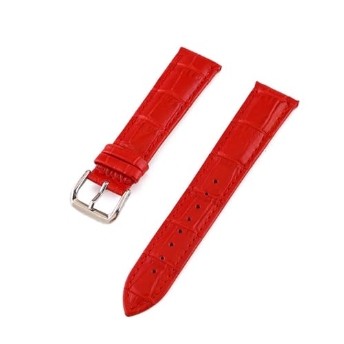 Breyhda Mehrfarbiges Uhrenarmband aus Leder – 10–24 mm, modisches Ersatzarmband für Herren-/Damenuhren,Rot,17mm Breyhda Mehrfarbiges Uhrenarmband aus Leder – 10–24 mm, modisches Ersatzarmband für Herren-/Damenuhren,Rot,17mm von Breyhda