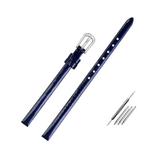 Breyhda Mini-Lederarmband für Uhren – 6 mm kleines Ersatzarmband in Rot/Blau/Schwarz,6mm Breyhda Mini-Lederarmband für Uhren – 6 mm kleines Ersatzarmband in Rot/Blau/Schwarz,6mm von Breyhda