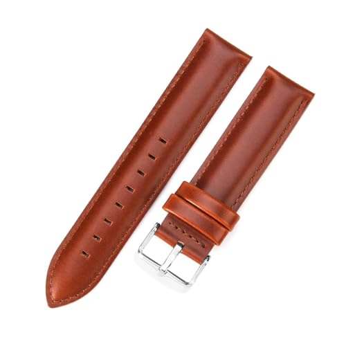 Breyhda Mittelbreites Uhrenarmband aus Leder – 14–22 mm, bequemes Ersatzband für Männer/Frauen,18mm von Breyhda