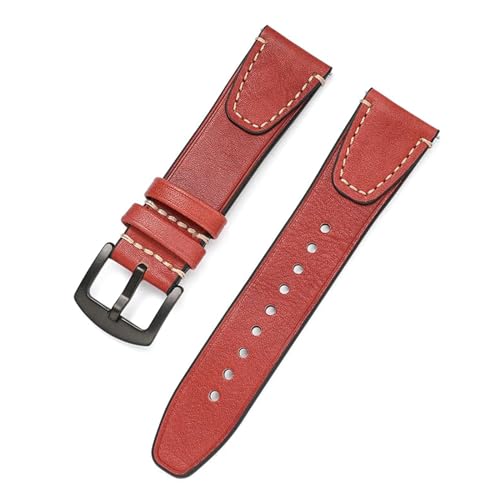 Breyhda Retro-Lederarmband mit Schnellverschluss – 20 mm 22 mm Herren-Ersatzarmband mit einfachem Verschluss,Weinrot,20mm Breyhda Retro-Lederarmband mit Schnellverschluss – 20 mm 22 mm Herren-Ersatzarmband mit einfachem Verschluss,Weinrot,20mm von Breyhda