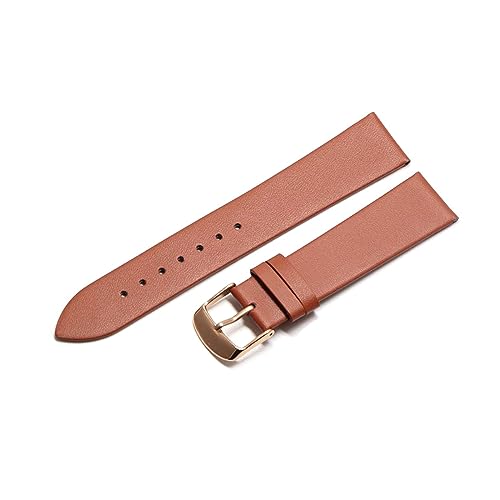 Breyhda Schmales/glattes Lederarmband – 12 mm bis 24 mm dünnes Ersatzarmband für Uhren,16mm von Breyhda