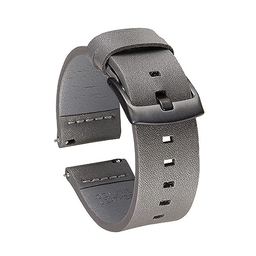 Breyhda Schnellverschluss-Lederarmband für Uhren – 18 mm, 20 mm, 22 mm, 24 mm, Ersatzarmband für Männer/Frauen,22mm von Breyhda