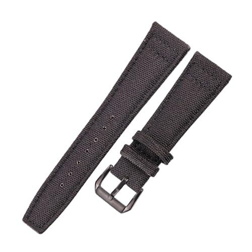 Breyhda Uhrenarmband aus Canvas/Leder – 20–22 mm, strapazierfähiges Armband in Schwarz/Grün/Blau mit Dornschließe,21mm Breyhda Uhrenarmband aus Canvas/Leder – 20–22 mm, strapazierfähiges Armband in Schwarz/Grün/Blau mit Dornschließe,21mm von Breyhda