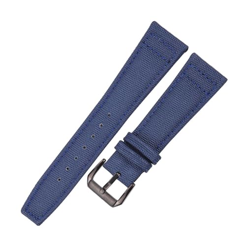 Breyhda Uhrenarmband aus Canvas/Leder – 20–22 mm, strapazierfähiges Armband in Schwarz/Grün/Blau mit Dornschließe,21mm Breyhda Uhrenarmband aus Canvas/Leder – 20–22 mm, strapazierfähiges Armband in Schwarz/Grün/Blau mit Dornschließe,21mm von Breyhda