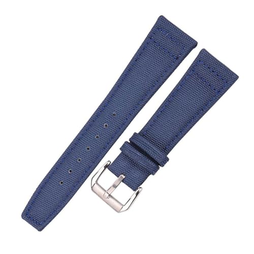 Breyhda Uhrenarmband aus Canvas/Leder – 20–22 mm, strapazierfähiges Armband in Schwarz/Grün/Blau mit Dornschließe,21mm Breyhda Uhrenarmband aus Canvas/Leder – 20–22 mm, strapazierfähiges Armband in Schwarz/Grün/Blau mit Dornschließe,21mm von Breyhda