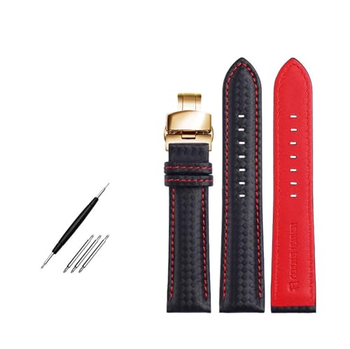 Breyhda Uhrenarmband aus Karbonfaser – 18–24 mm Ersatzband mit Schmetterlingsschließe,21mm Breyhda Uhrenarmband aus Karbonfaser – 18–24 mm Ersatzband mit Schmetterlingsschließe,21mm von Breyhda