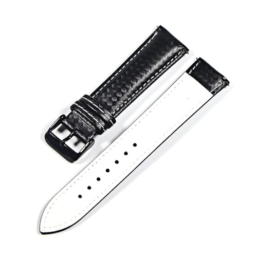 Breyhda Uhrenarmband aus Kohlefaser-Leder – 18–22 mm, Ersatzarmband mit Schnellverschluss,18mm Breyhda Uhrenarmband aus Kohlefaser-Leder – 18–22 mm, Ersatzarmband mit Schnellverschluss,18mm von Breyhda
