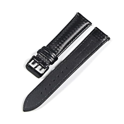 Breyhda Uhrenarmband aus Kohlefaser-Leder – 18–22 mm, Ersatzarmband mit Schnellverschluss,22mm von Breyhda