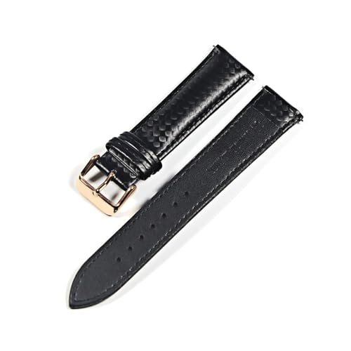 Breyhda Uhrenarmband aus Kohlefaser-Leder – 18–22 mm, Ersatzarmband mit Schnellverschluss,22mm von Breyhda