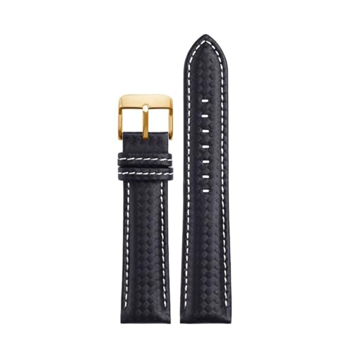Breyhda Uhrenarmband aus Kohlefaser-Leder – 18–24 mm, modernes Ersatzarmband mit Installationssatz,19mm Breyhda Uhrenarmband aus Kohlefaser-Leder – 18–24 mm, modernes Ersatzarmband mit Installationssatz,19mm von Breyhda