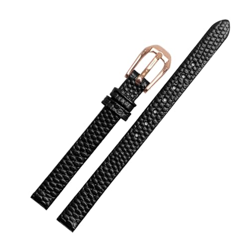 Breyhda Uhrenarmband aus Leder mit Eidechsenmuster – 6 mm – 16 mm, weiß/rot, für Damen,10mm von Breyhda