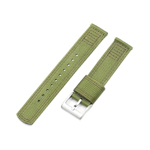 Breyhda Uhrenarmband aus Nylon-Canvas, 18 mm, 20 mm, 22 mm – universelles Ersatzarmband für Herren, weich, verschleißfest,20mm von Breyhda