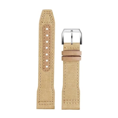 Breyhda Uhrenarmband aus Nylon-Canvas, 20 mm, 21 mm, 22 mm – mit Edelstahlschnalle, Ersatzarmband für Herren,21mm von Breyhda