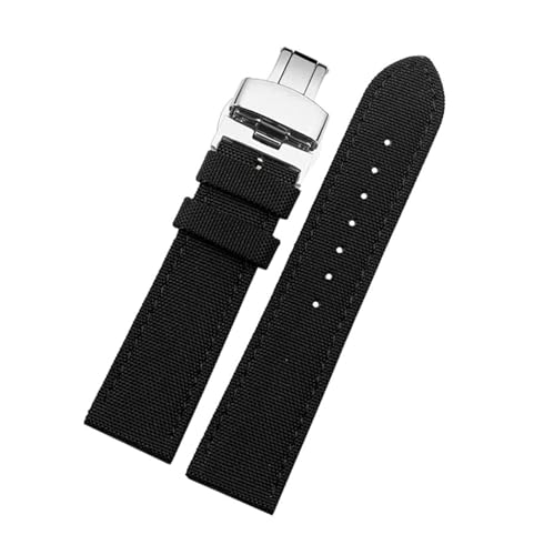 Breyhda Uhrenarmband aus Nylon und Leder, 19 mm, 20 mm, 22 mm, 23 mm, 24 mm – wasserdichtes Canvas-Armband für Herren, strapazierfähiges Armband,18mm Breyhda Uhrenarmband aus Nylon und Leder, 19 mm, 20 mm, 22 mm, 23 mm, 24 mm – wasserdichtes Canvas-Armband für Herren, strapazierfähiges Armband,18mm von Breyhda