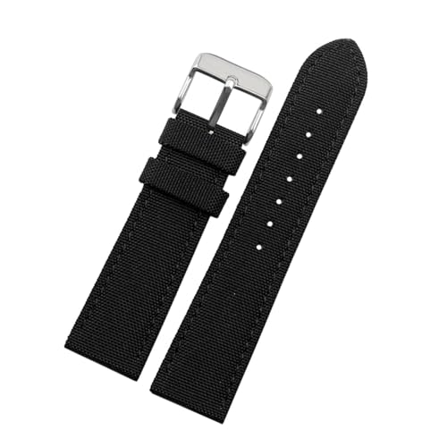 Breyhda Uhrenarmband aus Nylon und Leder, 19 mm, 20 mm, 22 mm, 23 mm, 24 mm – wasserdichtes Canvas-Armband für Herren, strapazierfähiges Armband,21mm Breyhda Uhrenarmband aus Nylon und Leder, 19 mm, 20 mm, 22 mm, 23 mm, 24 mm – wasserdichtes Canvas-Armband für Herren, strapazierfähiges Armband,21mm von Breyhda