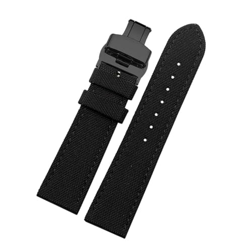 Breyhda Uhrenarmband aus Nylon und Leder, 19 mm, 20 mm, 22 mm, 23 mm, 24 mm – wasserdichtes Canvas-Armband für Herren, strapazierfähiges Armband,21mm Breyhda Uhrenarmband aus Nylon und Leder, 19 mm, 20 mm, 22 mm, 23 mm, 24 mm – wasserdichtes Canvas-Armband für Herren, strapazierfähiges Armband,21mm von Breyhda