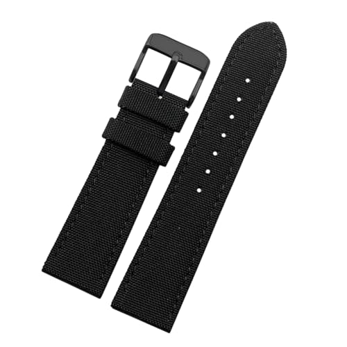 Breyhda Uhrenarmband aus Nylon und Leder, 19 mm, 20 mm, 22 mm, 23 mm, 24 mm – wasserdichtes Canvas-Armband für Herren, strapazierfähiges Armband,22mm Breyhda Uhrenarmband aus Nylon und Leder, 19 mm, 20 mm, 22 mm, 23 mm, 24 mm – wasserdichtes Canvas-Armband für Herren, strapazierfähiges Armband,22mm von Breyhda
