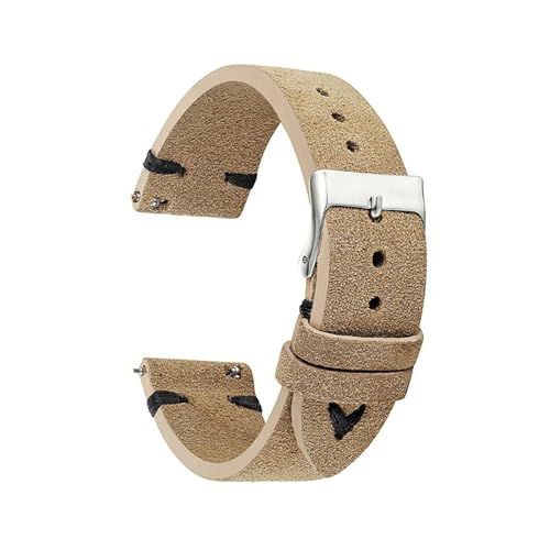 Breyhda Uhrenarmband aus Wildleder für Herren – 18–24 mm, klassisches Ersatzband mit Vintage-Appeal,24mm von Breyhda