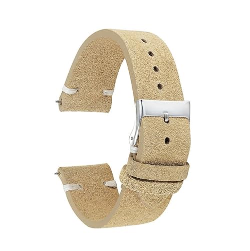 Breyhda Uhrenarmband aus Wildleder für Herren – 18–24 mm, klassisches Ersatzband mit Vintage-Appeal,24mm von Breyhda