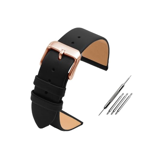 Breyhda Uhrenarmband aus echtem Leder – 12–20 mm, Unisex-Ersatzband für Männer/Frauen,18mm von Breyhda