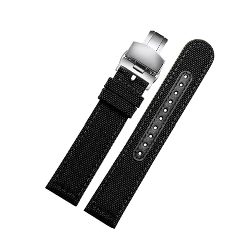 Breyhda Wasserdichtes Nylon-Uhrenarmband 20 mm 21 mm 22 mm – Outdoor-Sportarmband, atmungsaktiv, geeignet für Herrenuhren,20mm von Breyhda