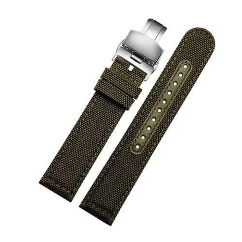 Breyhda Wasserdichtes Nylon-Uhrenarmband 20 mm 21 mm 22 mm – Outdoor-Sportarmband, atmungsaktiv, geeignet für Herrenuhren,22mm von Breyhda
