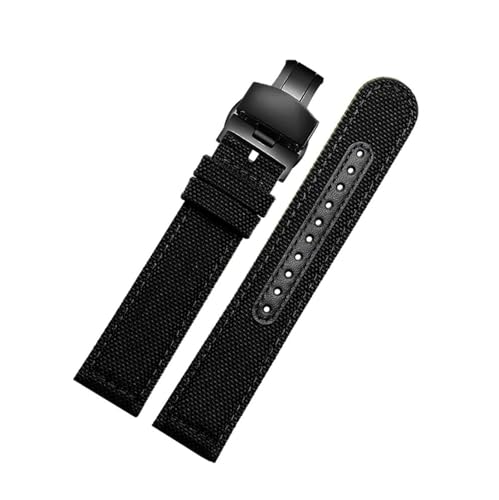 Breyhda Wasserdichtes Nylon-Uhrenarmband 20 mm 21 mm 22 mm – Outdoor-Sportarmband, atmungsaktiv, geeignet für Herrenuhren,22mm von Breyhda