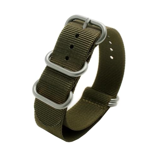 Breyhda Wasserdichtes Nylon-Uhrenarmband 20 mm 22 mm 23 mm 24 mm 26 mm – Sportuhrarmband, langlebiges Armband,22mm von Breyhda