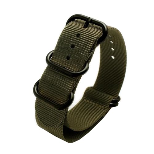 Breyhda Wasserdichtes Nylon-Uhrenarmband 20 mm 22 mm 23 mm 24 mm 26 mm – Sportuhrarmband, langlebiges Armband,24mm von Breyhda