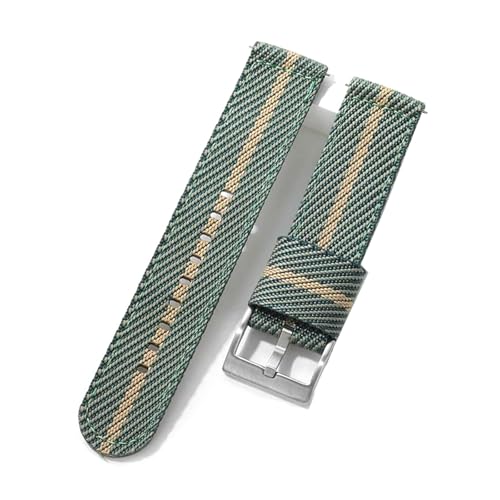 Nylon-Uhrenarmband 20 mm 22 mm 24 mm – Edelstahlschnalle, Ersatzarmband für Herren, weich, bequem, praktisches Uhrenzubehör,22mm von Breyhda