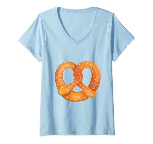 Damen Oktoberfest Brezel Retro Vintage Look Halloween Brezel T-Shirt mit V-Ausschnitt Damen Oktoberfest Brezel Retro Vintage Look Halloween Brezel T-Shirt mit V-Ausschnitt von Brezel