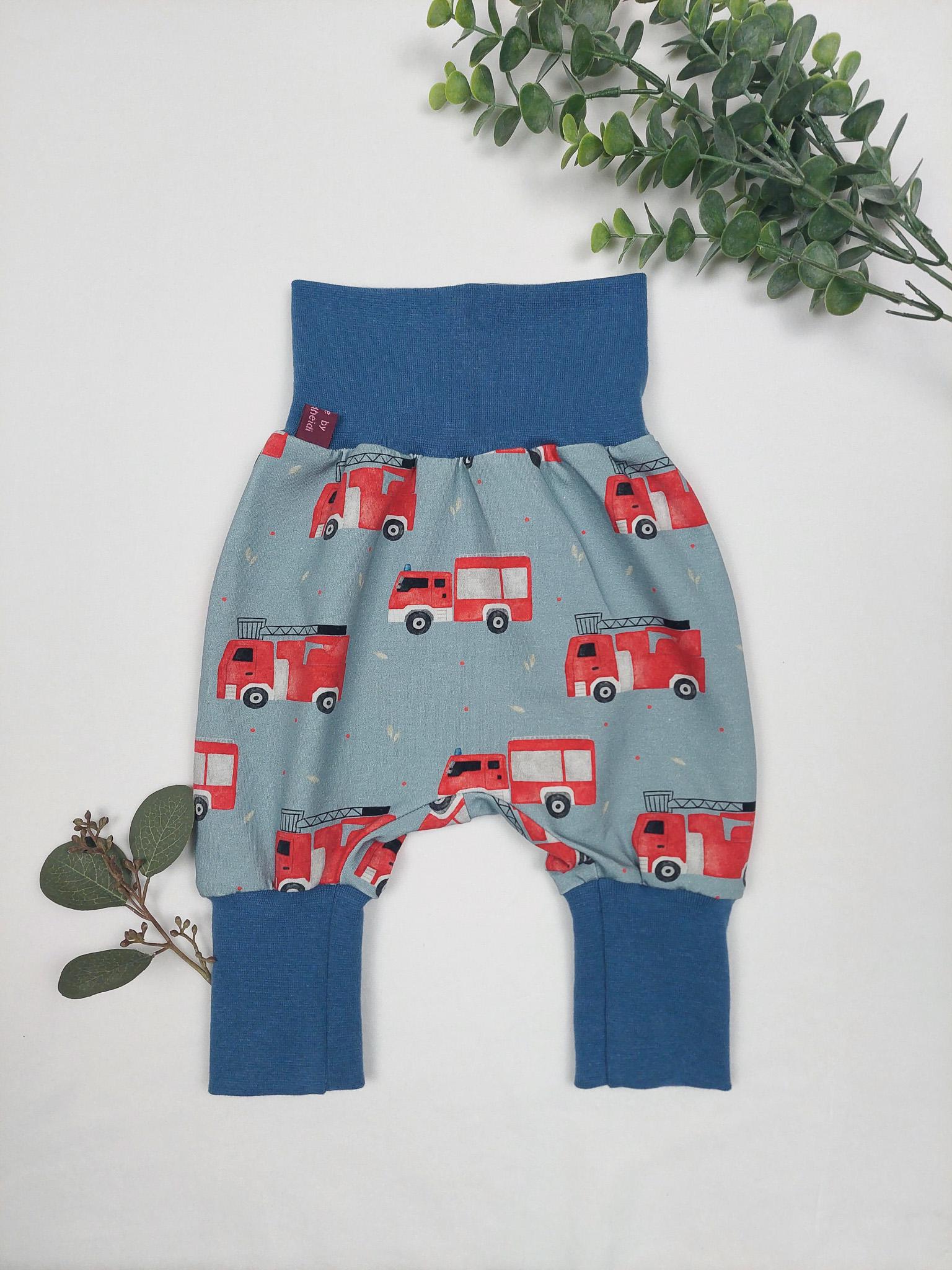 Feuerwehr Pumphose Für Baby, Kinder U. Feuerwehrfans Aus Bio-Jersey, Geschenk Zur Geburt Oder Geburtstag von Brezelheidi