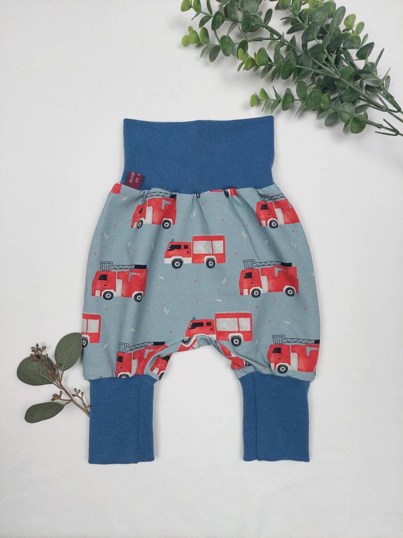 Feuerwehr Pumphose Für Baby, Kinder U. Feuerwehrfans Aus Bio-Jersey, Geschenk Zur Geburt Oder Geburtstag von Brezelheidi