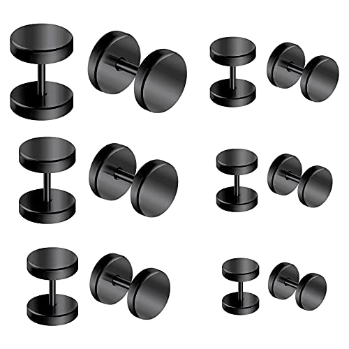 Briana Williams 6-8 Paar Herren Fake Plug Ohrstecker Schwarz aus Edelstahl Ohrringe Set Fake Ohrläppchen Tunnel Schraube Ohr Piercing 4-14mm Briana Williams 6-8 Paar Herren Fake Plug Ohrstecker Schwarz aus Edelstahl Ohrringe Set Fake Ohrläppchen Tunnel Schraube Ohr Piercing 4-14mm von Briana Williams