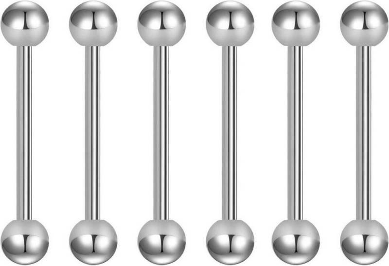 Briana Williams Brustwarzenpiercing Zungenpiercing Brustwarzenpiercing Chirurgenstahl 14G Barbell Silber Briana Williams Brustwarzenpiercing Zungenpiercing Brustwarzenpiercing Chirurgenstahl 14G Barbell Silber von Briana Williams