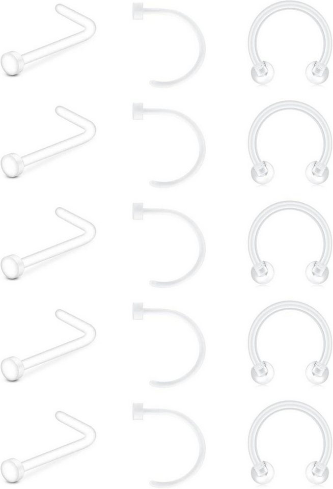 Briana Williams Nasenpiercing Klar Nasenstecker Bioflex Flexible Knochen Spirale Piercing 15stk Briana Williams Nasenpiercing Klar Nasenstecker Bioflex Flexible Knochen Spirale Piercing 15stk von Briana Williams