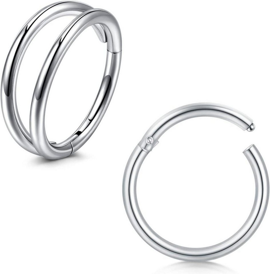 Briana Williams Nasenpiercing-Set 2stk Piercing Helix Ring Chirurgenstahl 1.2mm Nasenpiercing Dünn Briana Williams Nasenpiercing-Set 2stk Piercing Helix Ring Chirurgenstahl 1.2mm Nasenpiercing Dünn von Briana Williams
