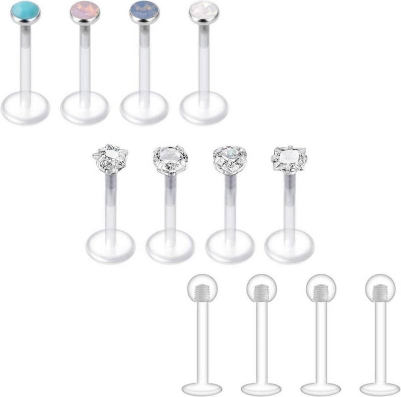 Briana Williams Piercing-Set Lippenpiercing Bioflex Set 16G Retainers 6/8/10mm Tragus Piercing Opal Briana Williams Piercing-Set Lippenpiercing Bioflex Set 16G Retainers 6/8/10mm Tragus Piercing Opal von Briana Williams