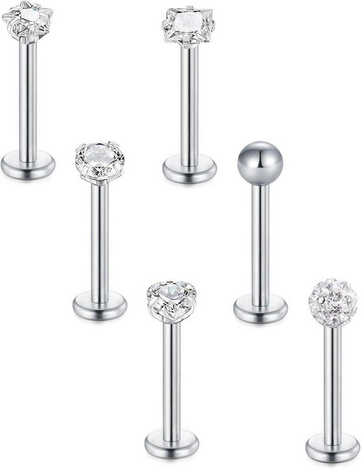 Briana Williams Piercing-Set Tragus Piercing Lippenpiercing Labret Set Chirurgenstahl 16G 6/8/10mm Briana Williams Piercing-Set Tragus Piercing Lippenpiercing Labret Set Chirurgenstahl 16G 6/8/10mm von Briana Williams