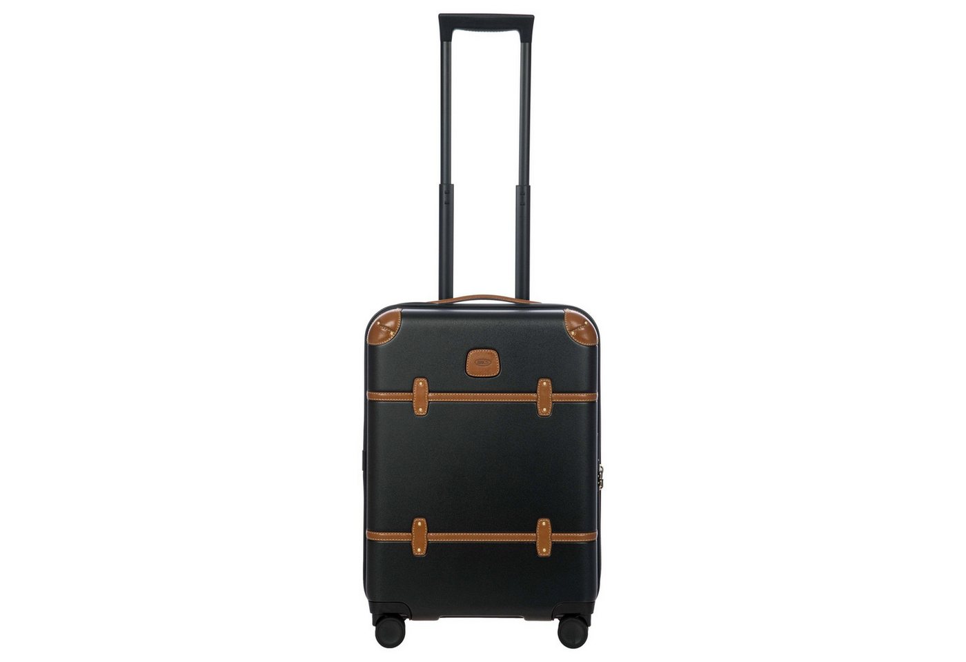 Bric's Handgepäck-Trolley Bellagio - 4-Rollen-Kabinentrolley 55 cm recycelt (black/tan), 4 Rollen Rollen von Bric's