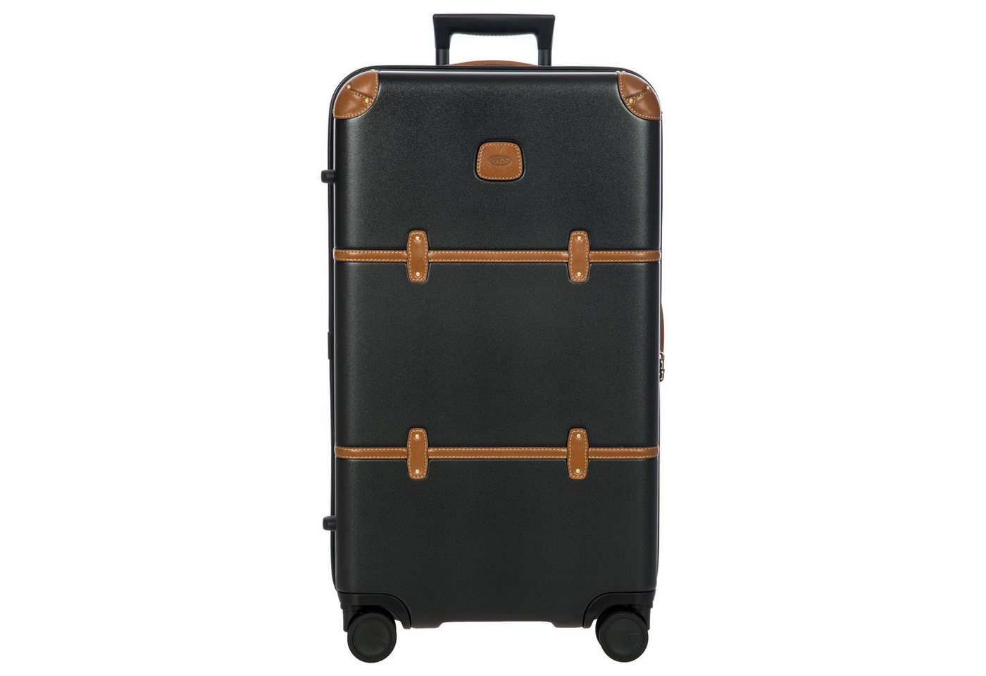 Bric's Koffer Bellagio Trunk - 4-Rollen-Trolley 74 cm recycelt (black/tan), 4 Rollen Rollen von Bric's