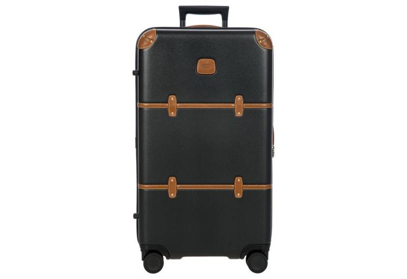 Bric's Koffer Bellagio Trunk - 4-Rollen-Trolley 74 cm recycelt (black/tan), 4 Rollen Rollen von Bric's