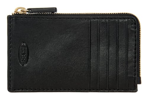 Bric's Damen Elegant Schwarz Einfarbig Leder Cardholder Volterra mit Kreditkartenfächern, Münzgeldfach und Premium-Leder Bric's Damen Elegant Schwarz Einfarbig Leder Cardholder Volterra mit Kreditkartenfächern, Münzgeldfach und Premium-Leder von Bric's
