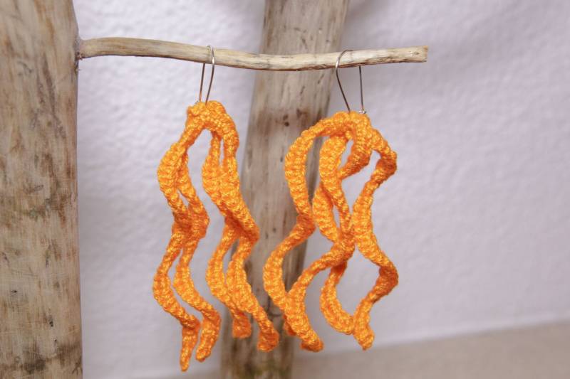 Zickzack Häkeln Ohrringe von BricaBracBySofia